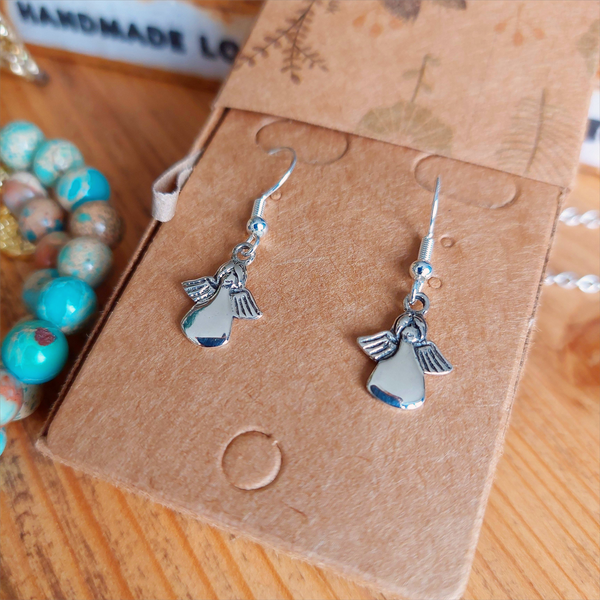 Seraphina - Sterling Silver Angel Earrings