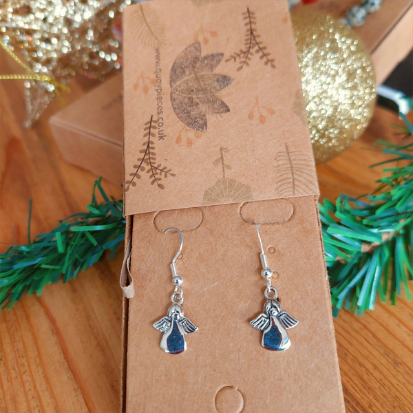 Seraphina - Sterling Silver Angel Earrings