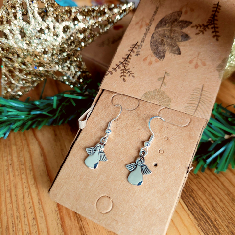 Seraphina - Sterling Silver Angel Earrings