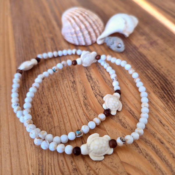 Mimi - Handmade Stretch Turtle Anklet