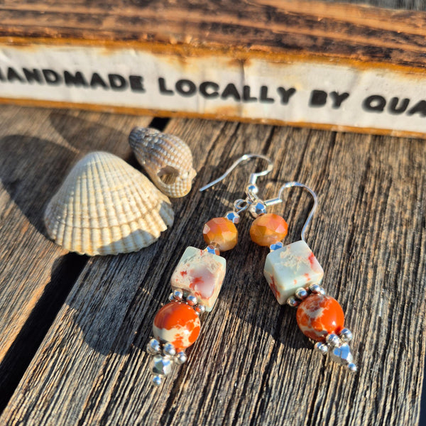Shakira - Imperial Jasper Cube Earring