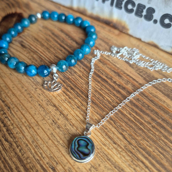 Mary - Sterling Silver Abalone Necklace