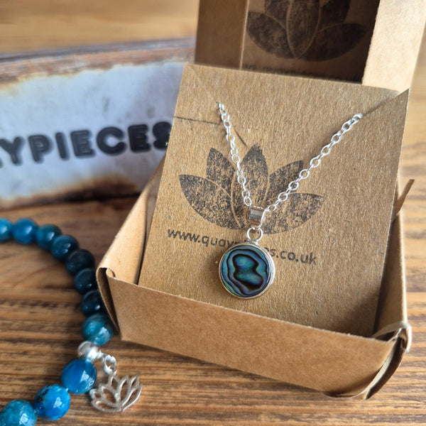 Mary - Sterling Silver Abalone Necklace