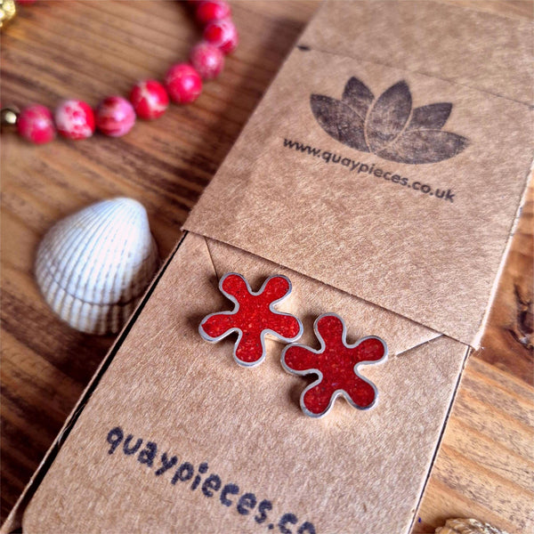 Juliet - Carnelian Flower Earrings