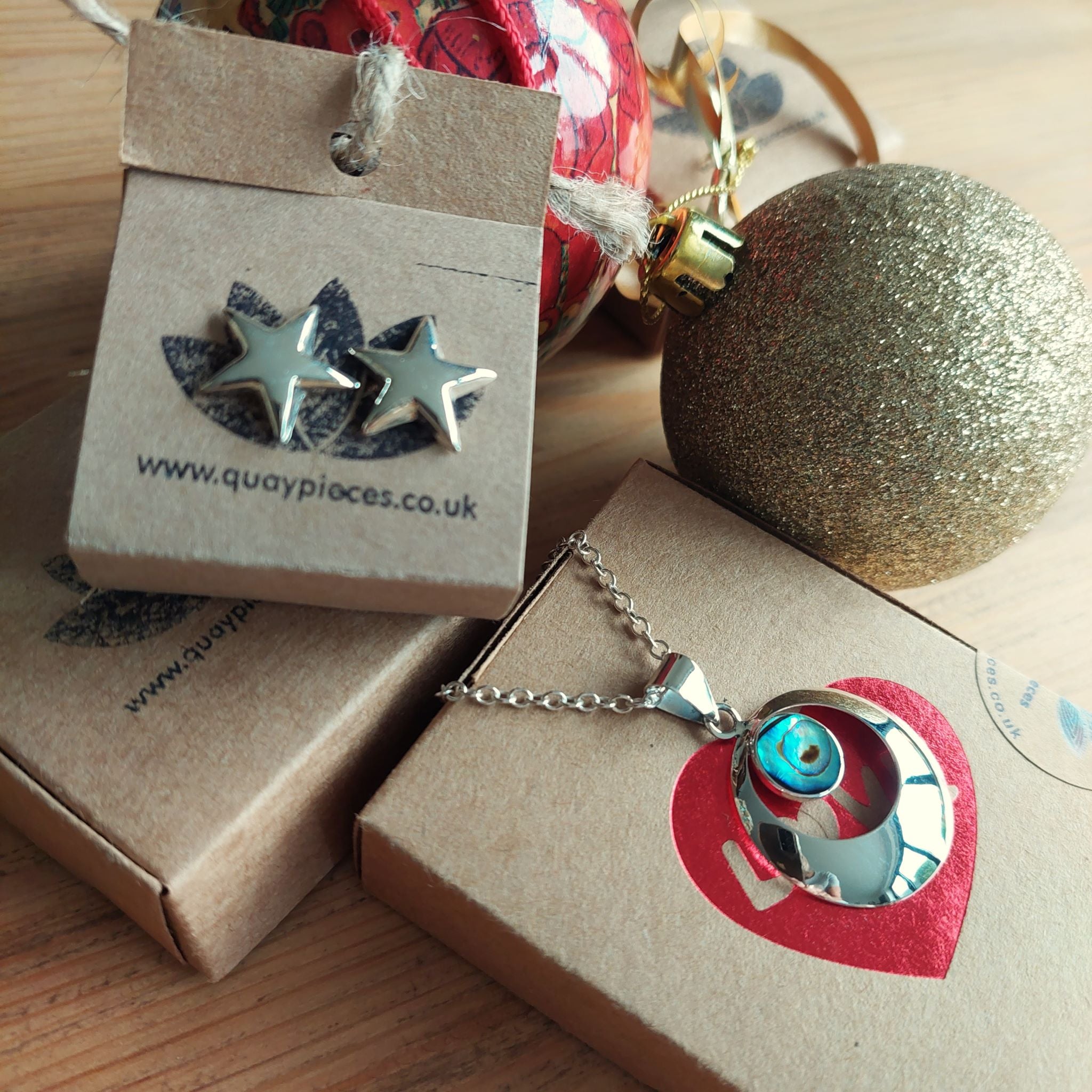 Nora - Sterling Silver Abalone Circle Necklace