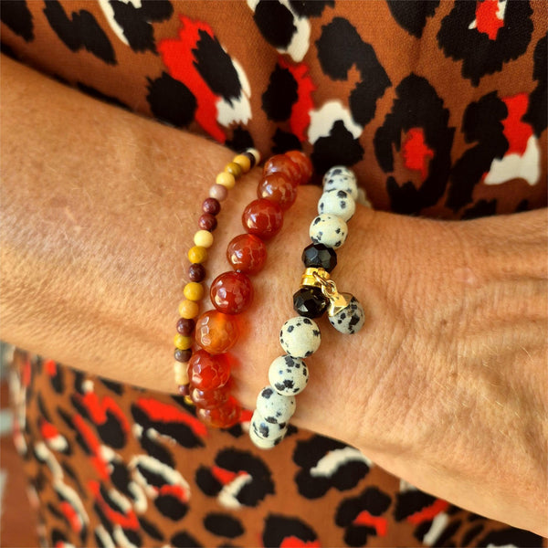 Alba - Handmade Dalmatian Jasper Bracelet