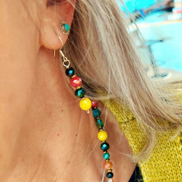 Bobbie - Handmade Long glass Bead Necklace