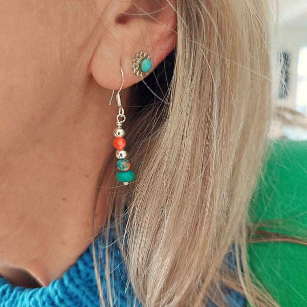 Taylor - Sterling Silver Bead Earring