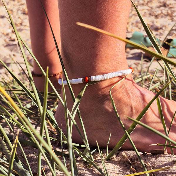 Ocean - Handmade Puka Shell Stretch Anklet