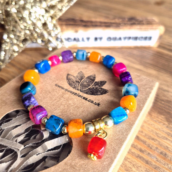 Esther - Handmade Square Bead Bracelet