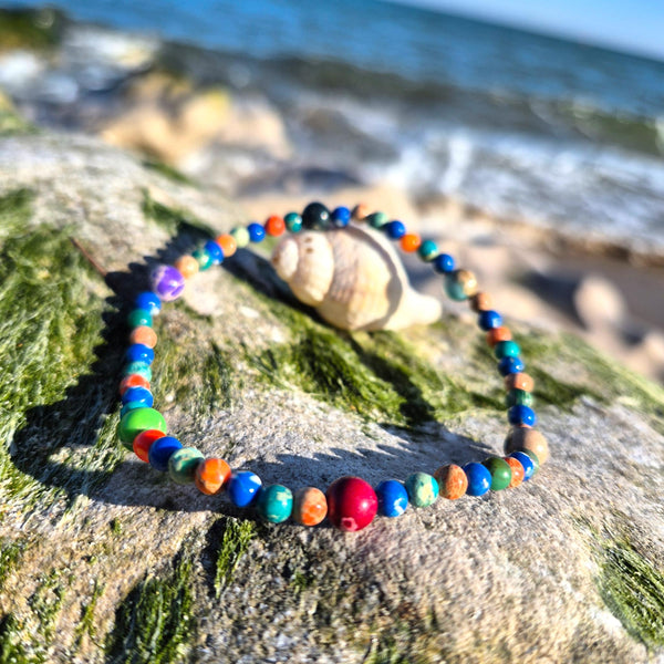 Georgia - Handmade Stretch Bead Anklet
