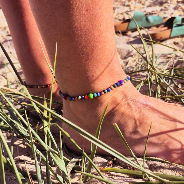Georgia - Handmade Stretch Bead Anklet
