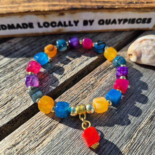 Esther - Handmade Square Bead Bracelet