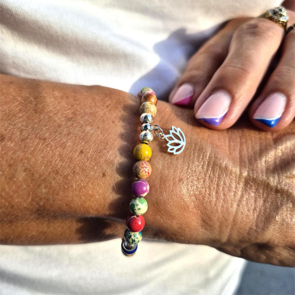 May-Imperial Jasper & Sterling Silver Bracelet