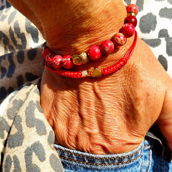 Heather - Red Imperial Jasper Bracelet