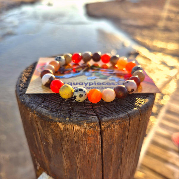 Morwenna - Handmade Multi Brown Bead Bracelet