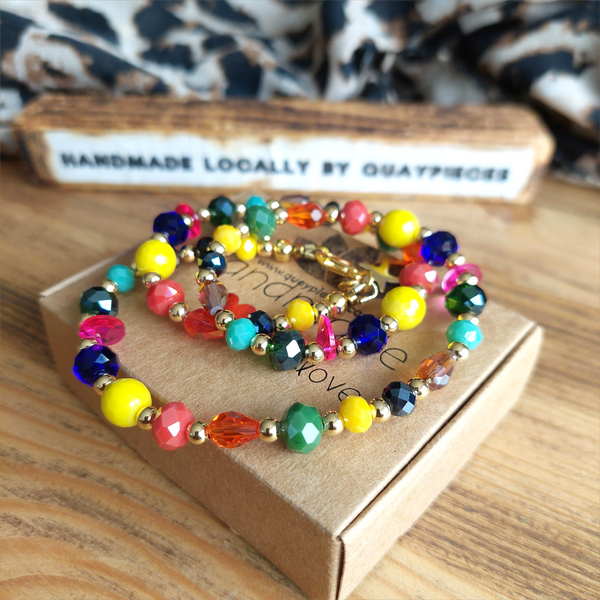 Bernice - Handmade Short Glass Bead Necklace